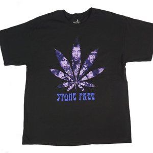 Jimi Hendrix Purple Haze Stone Free Graphic T-Shirt